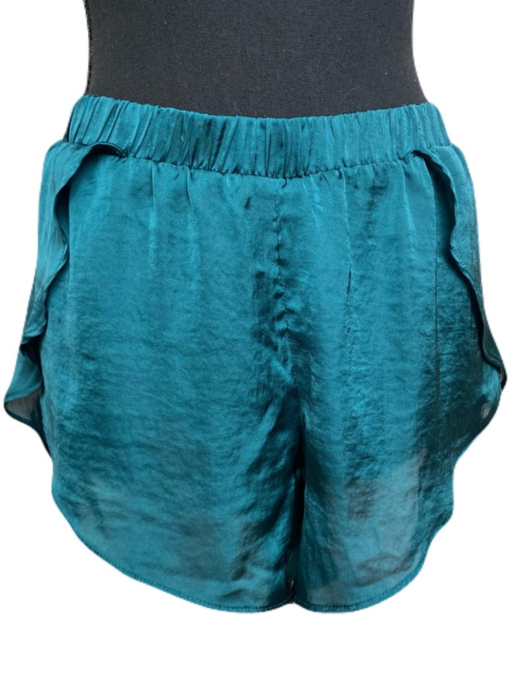 Adore Me Teal Flowy Ruffle Sleep Shorts Women’s Small